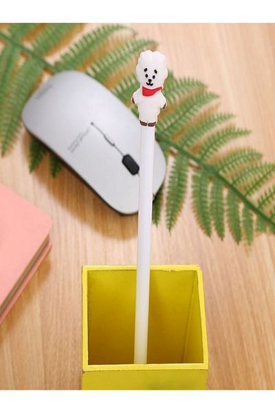 Bluoksweet Gel 0.5 Mm Black Writing Pen with Dog Cute Motif