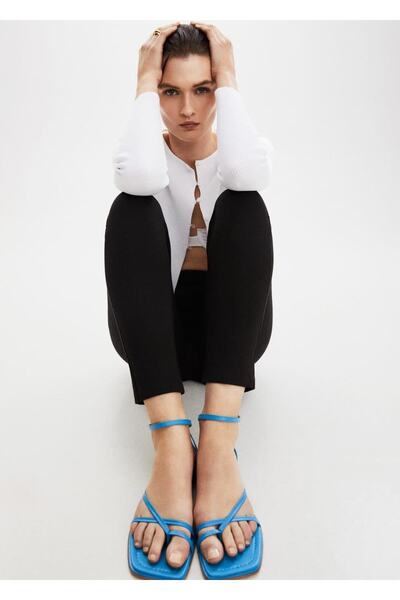 MANGO Woman Sandale decorative cu bretele