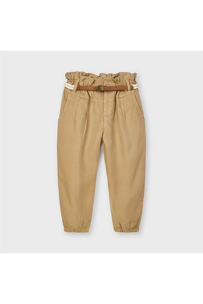 MAYORAL Girl's Trousers with Camel Belt - 3552