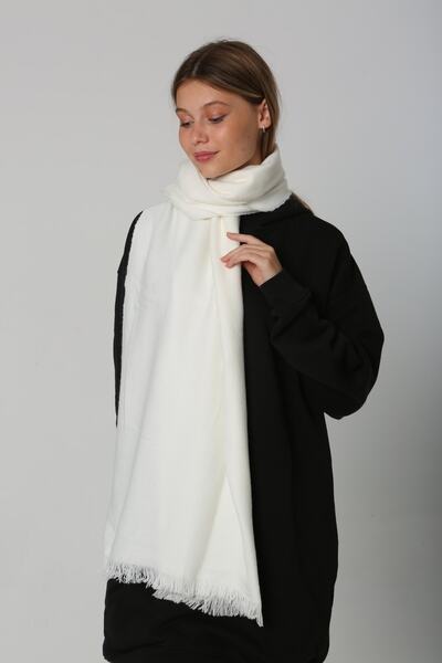 MARBERRY Unisex Ecru Thick Scarf Soft Shawl