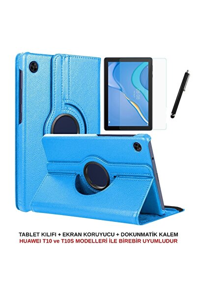 TEKNETSTORE Huawei Matepad T10 9.7 Inch Case Compatible Rotatable Case Screen Protector Touch Pen Set