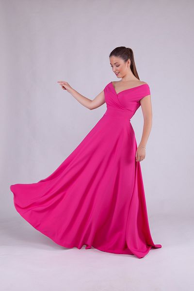 Bidoluelbise Γυναικείο βραδινό φόρεμα με λαιμόκοψη Maxi Length