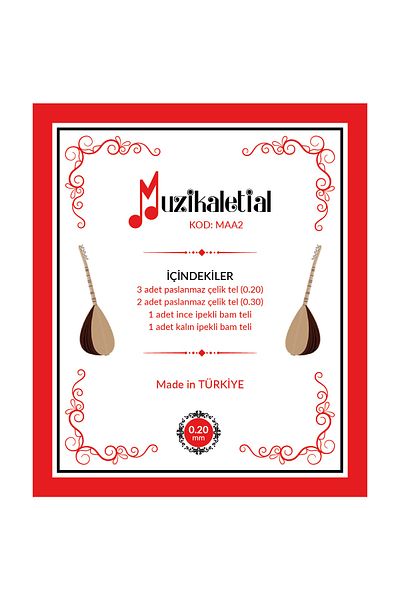 MüzikAletiAl Maa2 Long Handle Binding Wire (0.20 - Full Set)