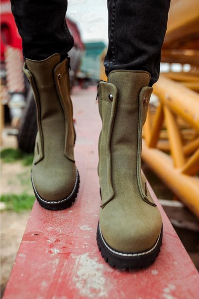 BPM Chekich Ch027 Suede St Ανδρικές Μπότες Χακί