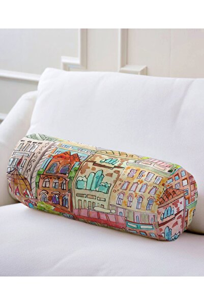 Realhomes Rengarenk Evler Özel Tasarımlı Modern Kumaş Iç Dolgulu Yumuşak Sili...