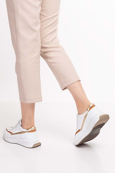 Gondol În interior și în exterior Pantofi sport cu talpă anatomică din piele naturală Gndl.562 - Alb - 37