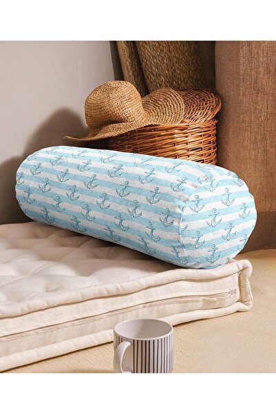 Realhomes Pernă moale în formă de cilindru, imprimată digitală, cu umplutură ...