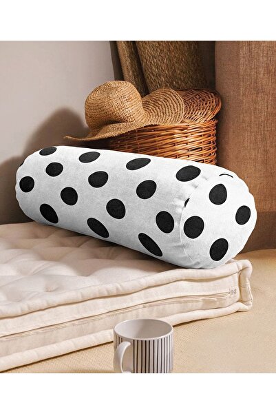 Realhomes Negru cu buline imprimate digital modern umplut interior moale form...