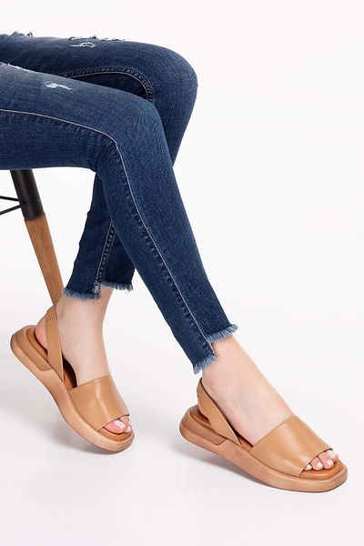 Gondol Genuine Leather Daily Stylish Sandals Iz.2201 - Nut - 38