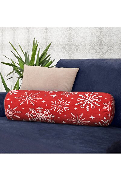 Realhomes Yılbaşı Temalı Kar Taneleri Özel Tasarım Iç Dolgulu Fermuarlı Süet ...