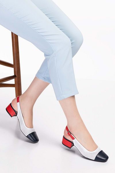 Gondol Genuine Leather Colorful Combination Classic Heeled Shoes Vdt.400 - Tommy - 42