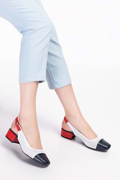 Gondol Genuine Leather Colorful Combination Classic Heeled Shoes Vdt.400 - Tommy - 42