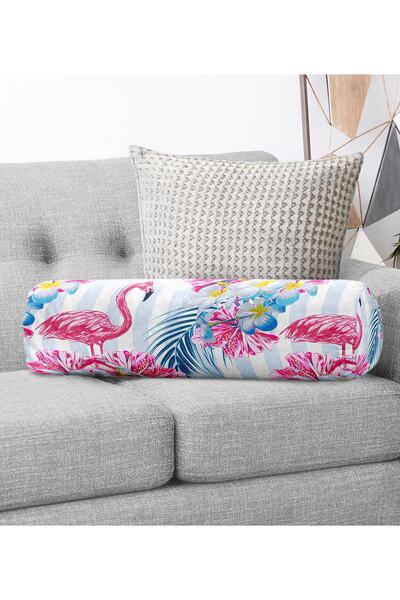 Realhomes Dekorativni enterijer ispunjen prugastim flamingo uzorkom - cilindr...