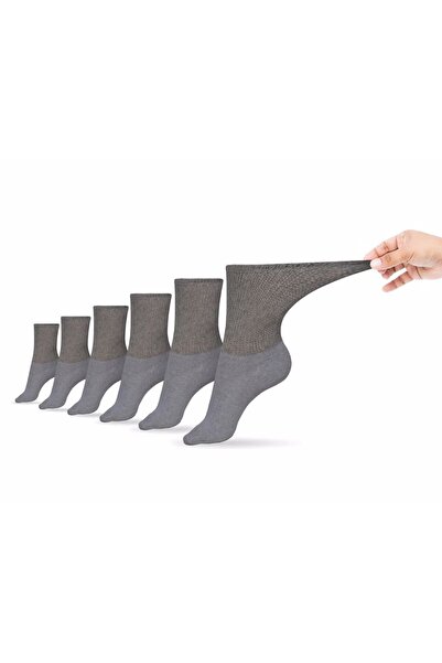 Shopiolog Памучни чорапи за диабетици, без ластик и устойчиви на миризми, 6 чифта