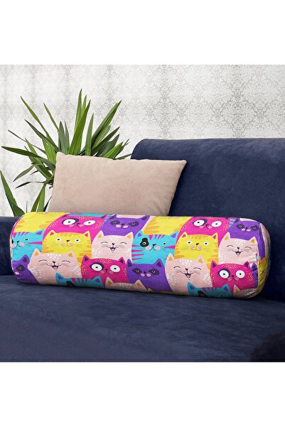 Realhomes Pisicuțe colorate Camera copiilor Design special Pernă cilindru modernă cu căptușeală interioară - Pernă pentru talie