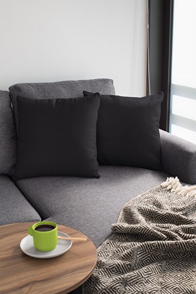 Viva Home Σετ 2 Μαύρες Διακοσμητικές Μαξιλαροθήκες Διπλής Όψης από Ταϊλανδέζι...