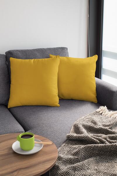 Viva Home Pachet de 2 huse de pernă decorative din material textil premium di...