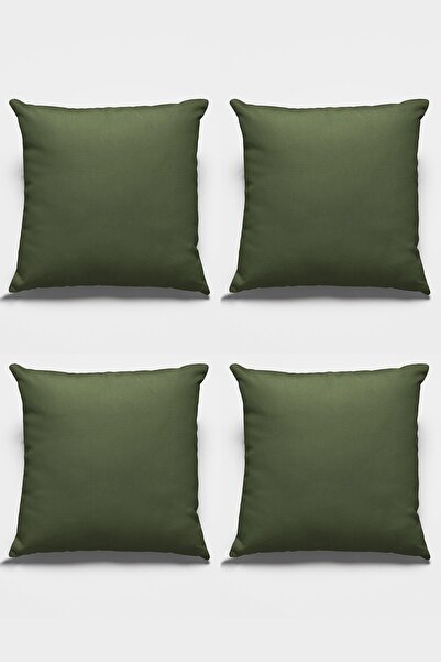 Viva Home 4-пакет 43x43 см Хакі Преміум Шерсть Коня Оббивна Тканина Декоратив...