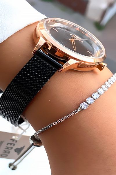 FERRO Original Steel Cord New Season Trend Women's Wristwatch Bracelet Gift