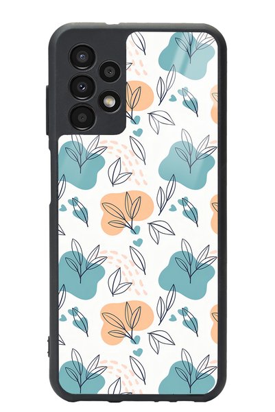 Spoyi Samsung A-13 Glossy Phone Case with Tiny Leaves Design
