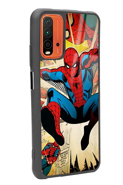 Spoyi حافظة هاتف لامعة بتصميم سبايدر مان لهاتف Xiaomi Redmi 9t
