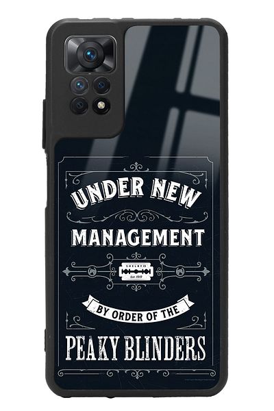 Spoyi حافظة هاتف لامعة لهاتف Xiaomi Redmi Note 11 Pro بتصميم Peaky Blinders Management