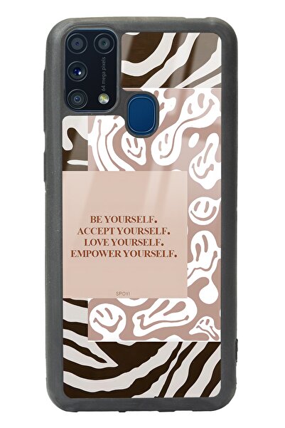 Spoyi Samsung M-31 Emoji Zebra Tasarımlı Glossy Telefon Kılıfı