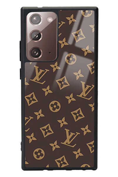 Spoyi Samsung Note 20 Ultra Kahverengi Lv Tasarımlı Glossy Telefon Kılıfı
