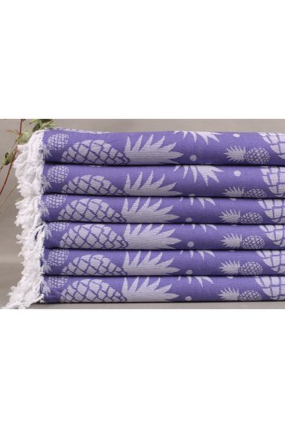 Kayra Export مئزر، هدية أرجوانية، مئزر حمام، 100x180 سم مئزر قطني، مئزر ليلة الحناء،