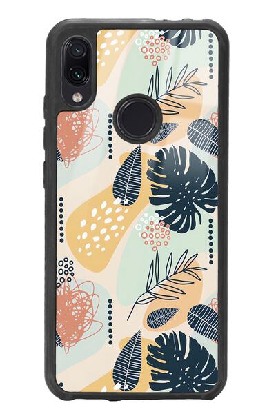 Spoyi حافظة هاتف لامعة بتصميم أوراق الشجر الرجعية لهاتف Xiaomi Redmi Note 7