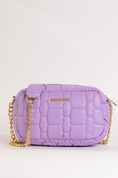 Çantacımstore Women's Chain Quilted Mini Crossbody Bag Lilac 3050