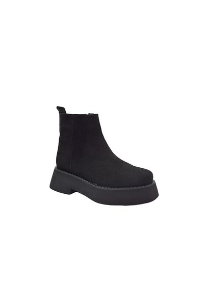 Park Moda Γυναικείες μπότες Parkmoda Suede με τακούνι χωρίς κορδόνια