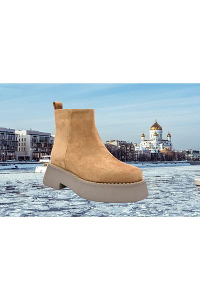 Park Moda Γυναικείες μπότες Parkmoda Suede με τακούνι χωρίς κορδόνια