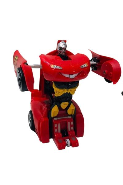 Cango Oyuncak Robota Dönüşen Şimşek Mcqueen Metal Oyuncak Araba Transformers Çek Bırak