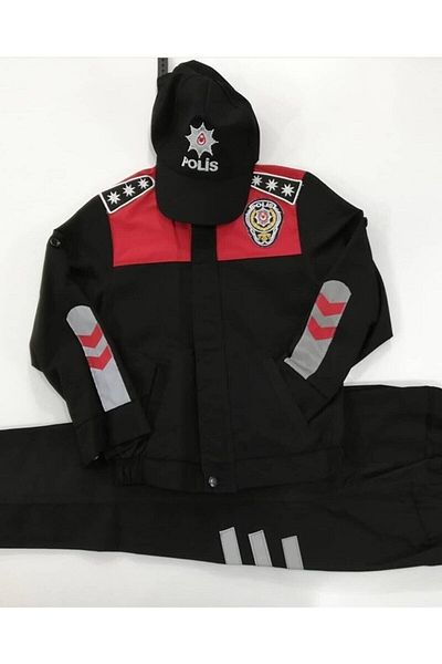Muraty Unisex Kids Black Dolphin Police Costume