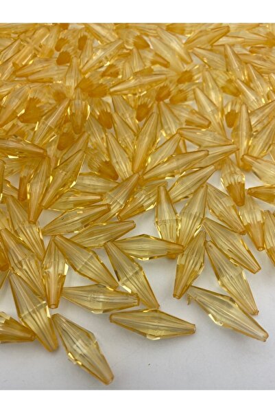 Hedef Bijuteri الخردل الأصفر، الأصفر الشعير الكبير نموذج الخرز الاكريليك، والمجوهرات، وحقيبة صنع الخرز (100gr، ~ 45 قطعة)