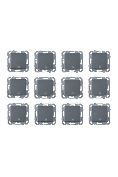 Netelsan Byobu Smoked Light Switch (EXCLUDING FRAME) 12 Pieces