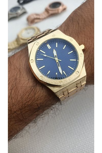 pullmarkt ساعة يد تناظرية من الفولاذ