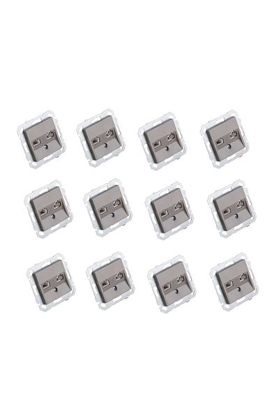 Netelsan Byobu 12 Pieces Anthracite Data Socket (cat6) Frameless