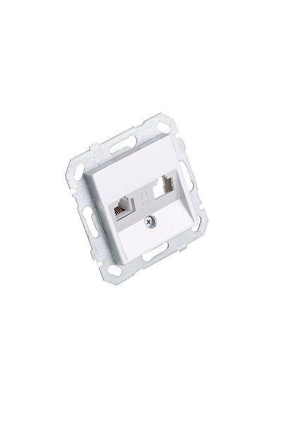 Netelsan Byobu Shiny Silver Telephone Numeris Plug Socket (cat-3) Frameless