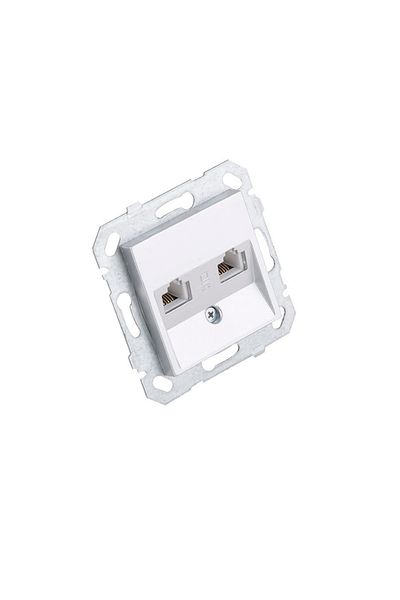 Netelsan Byobu Shiny Silver Data-numeris Phone Socket (cat3-cat6) Frameless