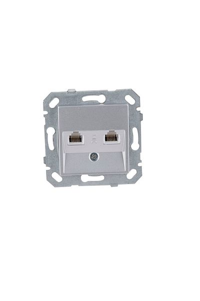 Netelsan Byobu Shiny Silver Data-numeris Phone Socket (cat3-cat6) Frameless
