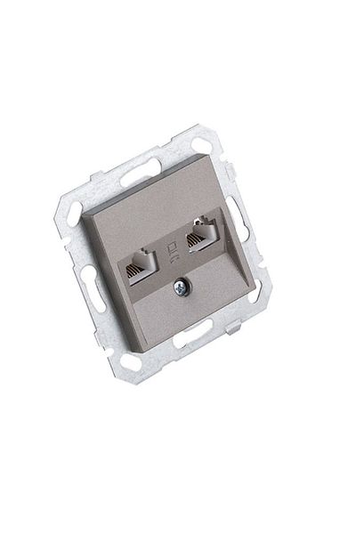 Netelsan Byobu Anthracite Data-numeris Phone Socket (cat3-cat6) Frameless