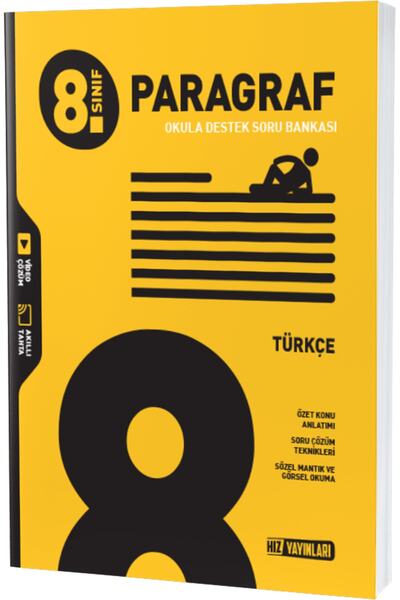 Hız Yayınları 8. Sınıf Türkçe Paragraf Soru Bankası