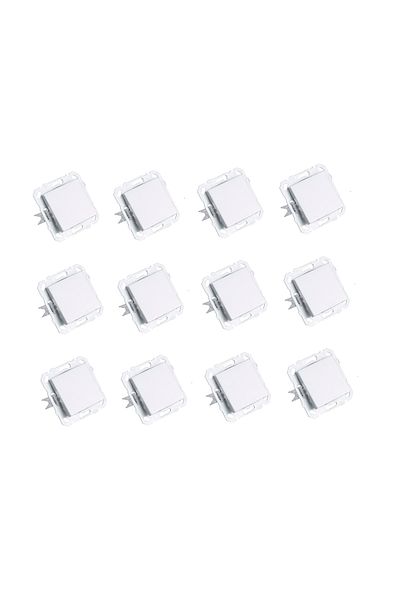 Netelsan Byobu 12 Pieces Bright Silver Single Switch Frameless