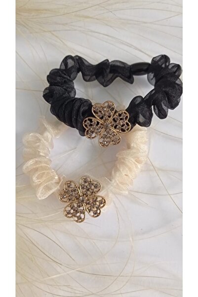 İLKYAZ مجموعة إكسسوارات مكونة من 2 مشبك من إكسسوارات البرسيم من الأورجانزا