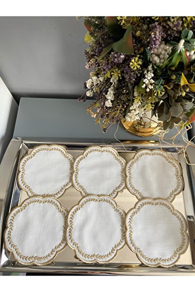 LİNDA MİA Set de 6 servetele pentru cocktail Clover