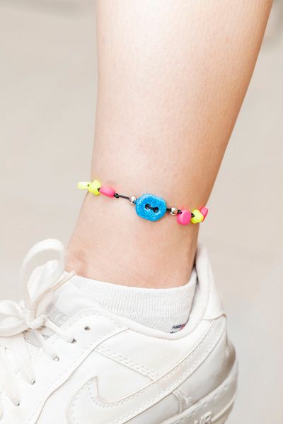 Nev Tasarım Syriac Beaded Adjustable Anklet