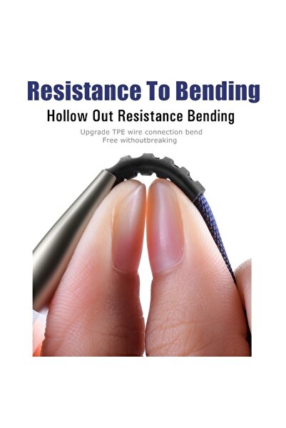 Qozie Metal Başlıklı Örgülü 1 M 3a Type-c Data & Hızlı Şarj Kablosu