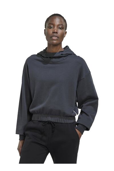 adidas Kapüşon Yaka Siyah Kadın Sweatshırt Hh8510 W Sl Cro Hd